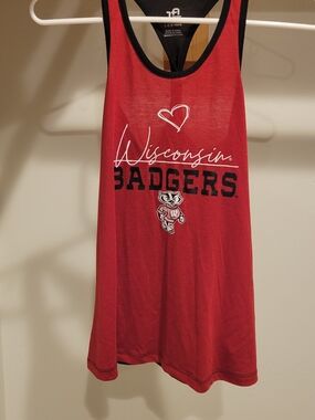 Wisconsin Badgers Red Racerback Tank -NWT Kids Large